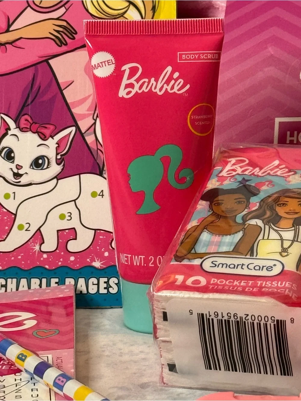 Barbie Pink Activity & Bath Set with Hooded 20x20 in. Towel